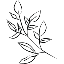 Estelle Vernon botanical icon featuring a stylized branch with leaves, representing natural elegance in jewelry design.