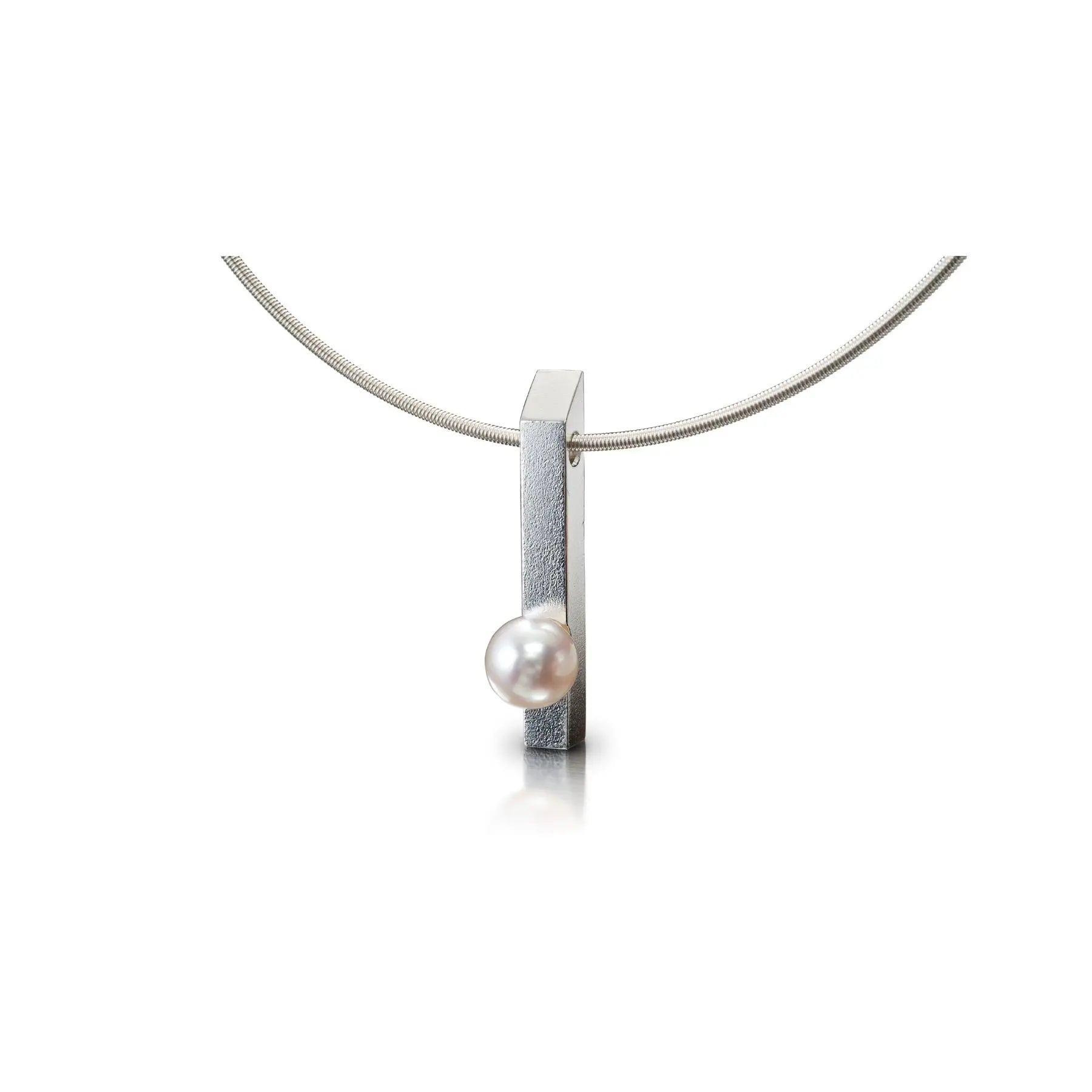 Rectangular Pearl Bar Pendant With Freshwater Pearl-Long Bar Collection Gemstones Pearls