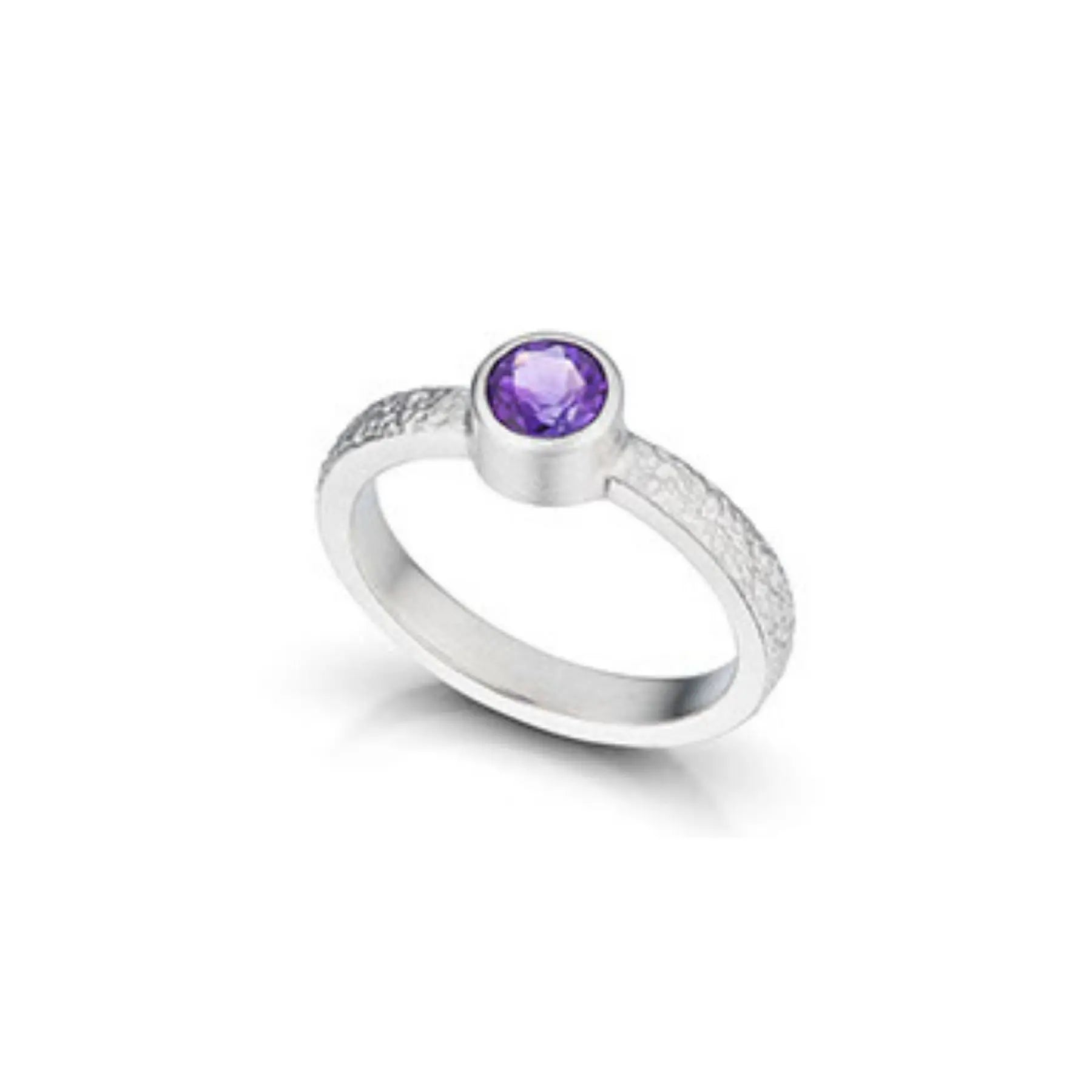 Textured Amethyst Ring Gemstones