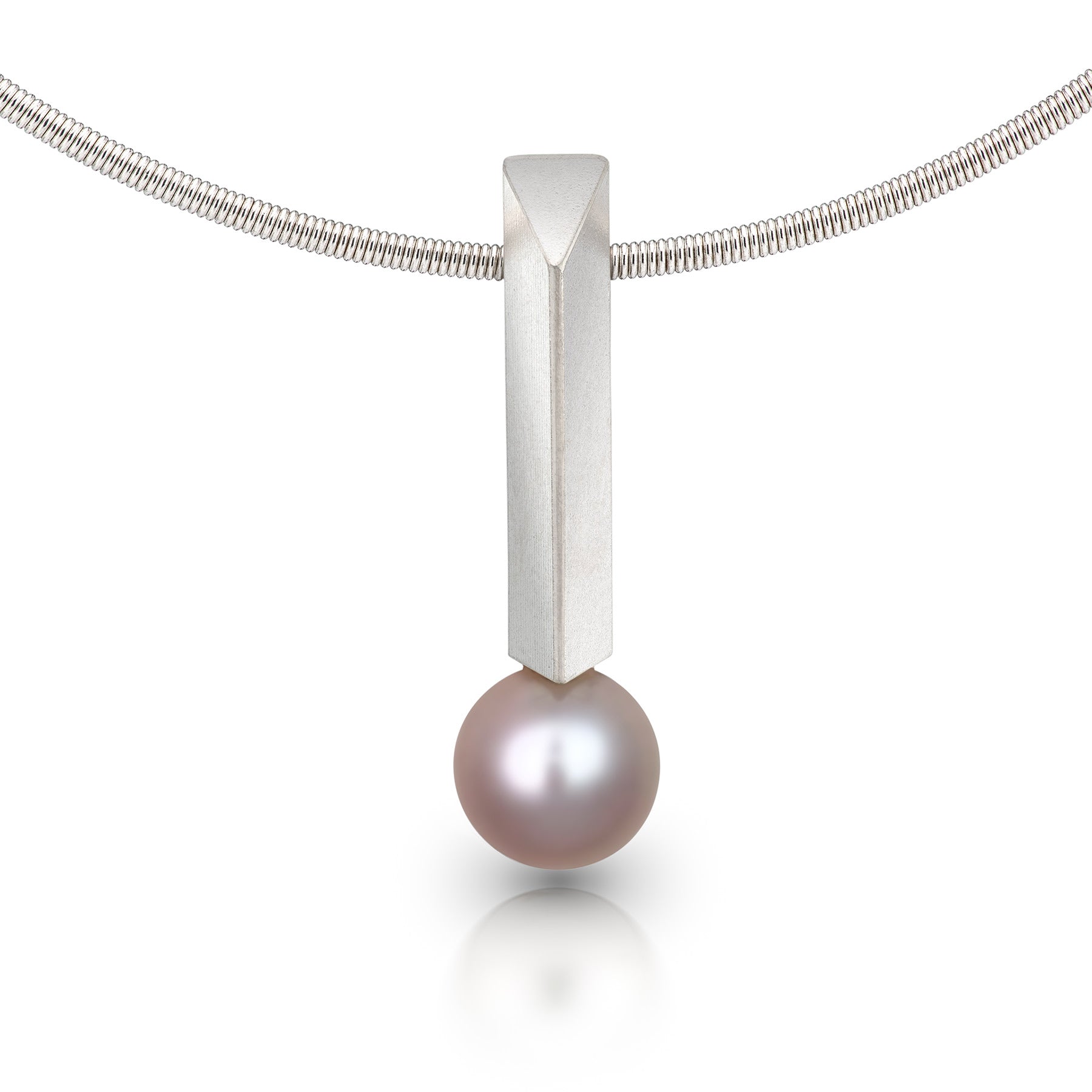 Triangular Pearl Bar Pendant