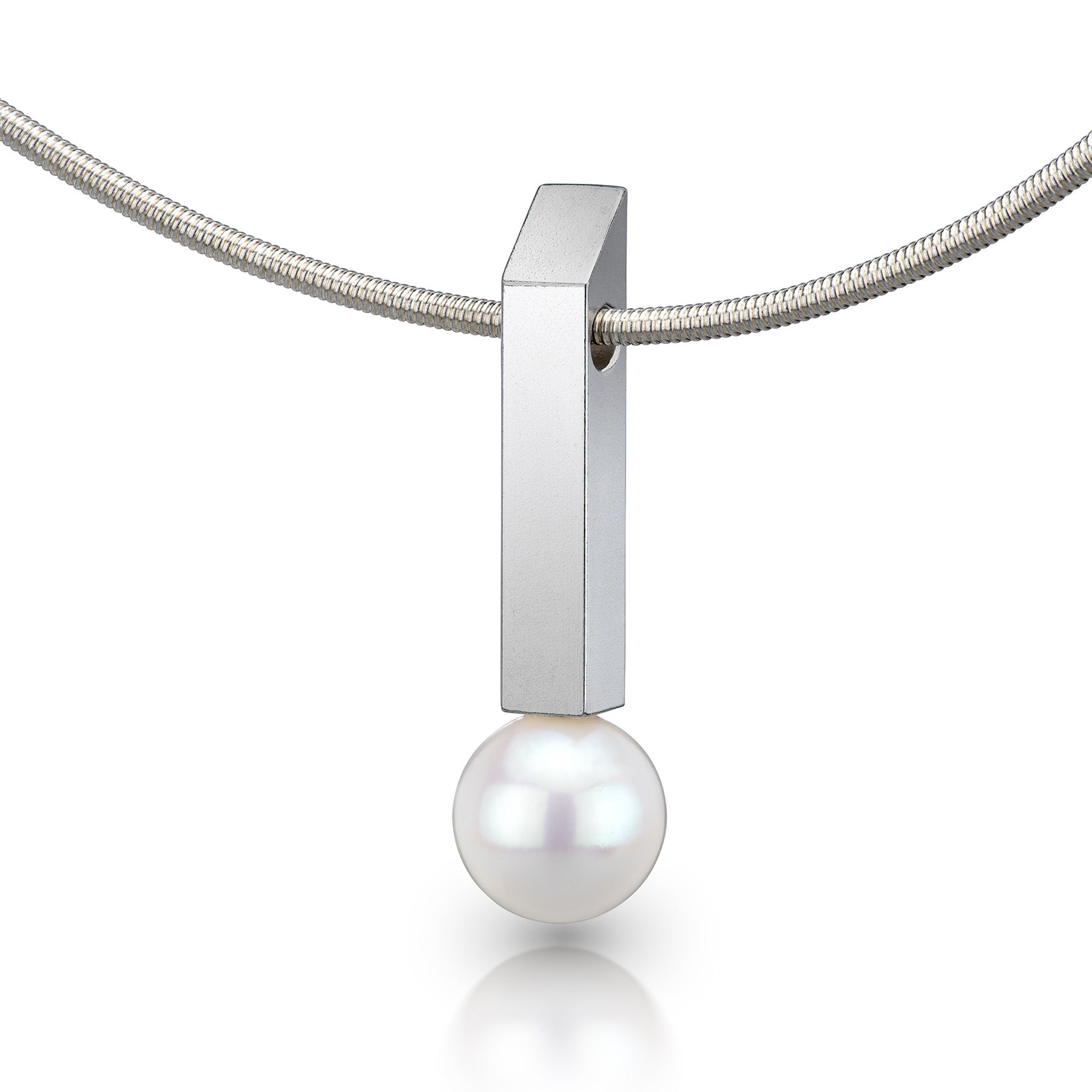 Rectangular Pearl Bar Pendant