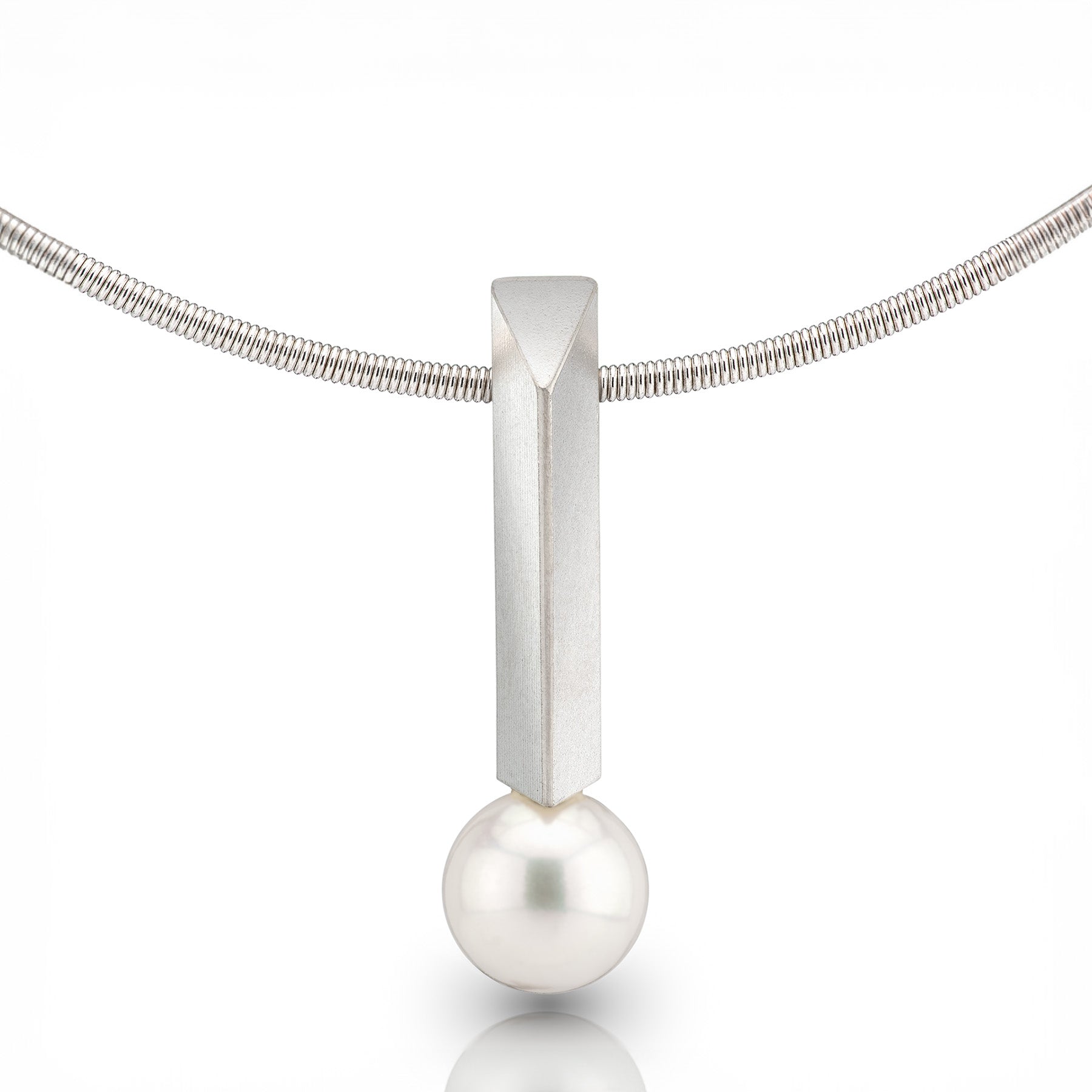 Triangular Pearl Bar Pendant